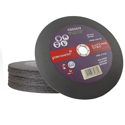 Parweld (9") 230mm x 1.9mm Thin stainless steel metal cutting discs (PACK OF 10)