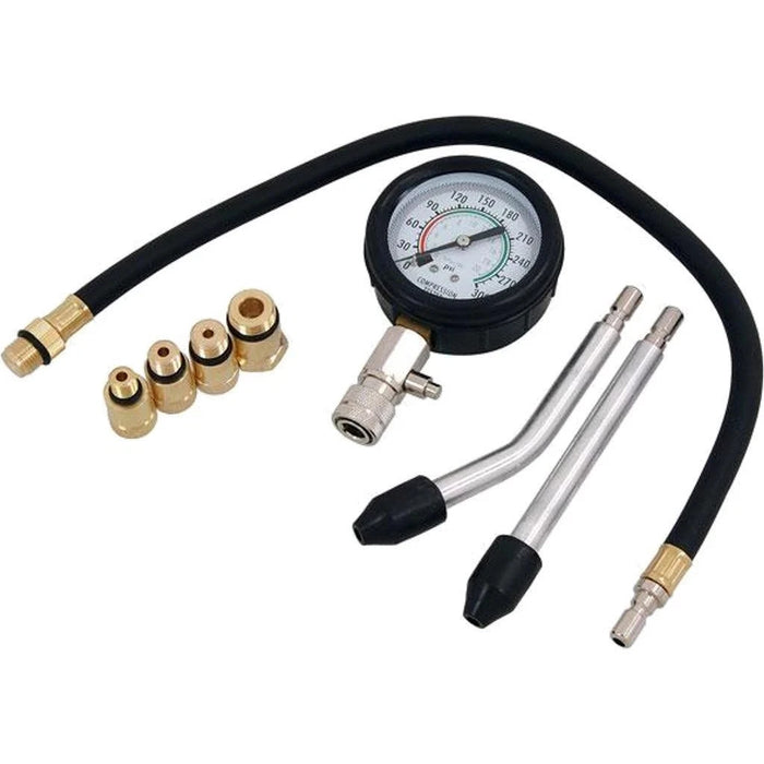 Neilsen Petrol Engine Compression Tester for Automotives and Motorcycles Kit Set