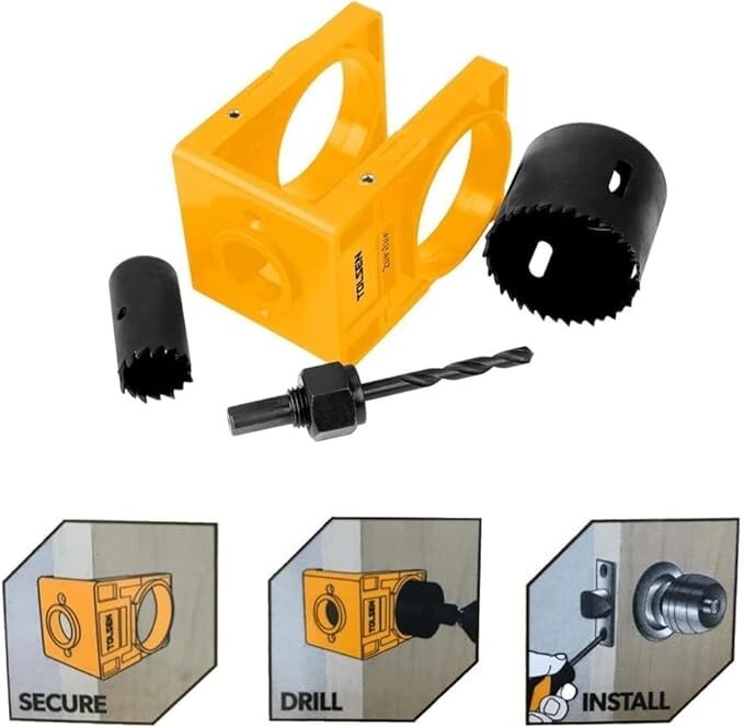 Door Lock Installation Kit Tolsen Adjustable Wooden Door Lock Fitting Tool Set