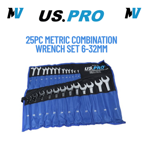 US PRO 25pc Metric Combination Spanner Wrench Set 6 - 32mm 3232
