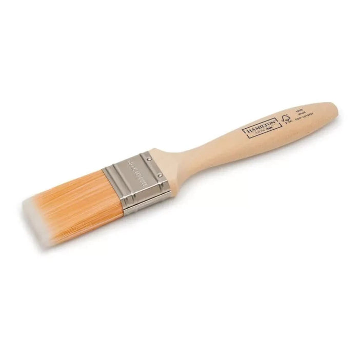 Hamilton Flat Paint Brushes Fine Tip Emulsion Gloss Varnish Stain - Pack of 5
