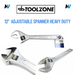 12" Adjustable Wrench 300mm Shifting Spanner 33mm Jaw Heavy Duty Carbon Steel
