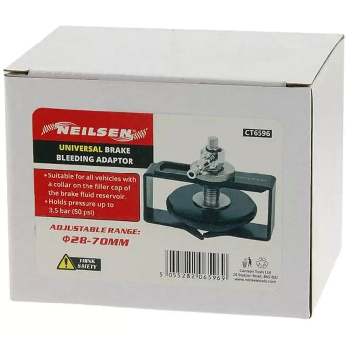 Neilsen Universal Brake Bleeding Adapter Adjustable Pressure Tool 28mm - 70mm