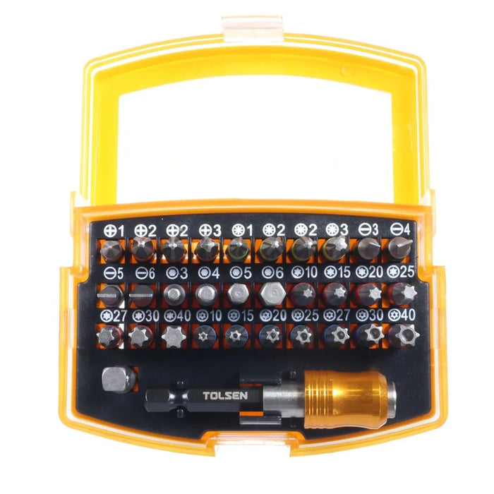 Tolsen 32-Piece Screwdriver Set Bits Holder with Strong Magnet Torx Adaptor Kit