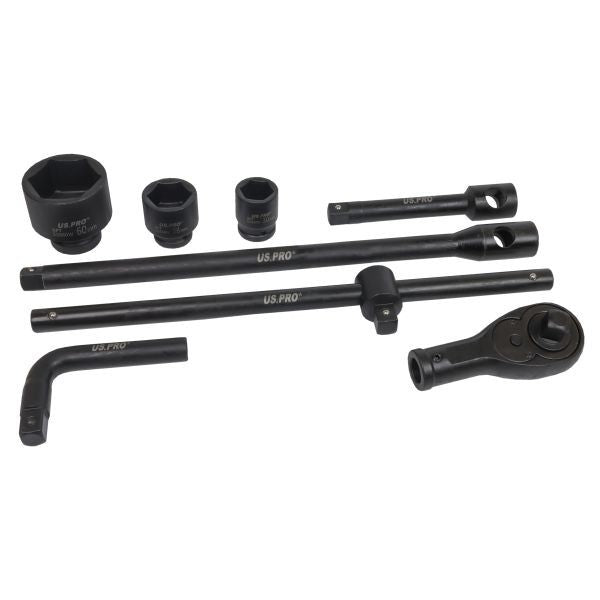 US PRO Tools 26pc Socket Set With Ratchet Set 3/4" & 1" Dr 21 - 65mm 3735