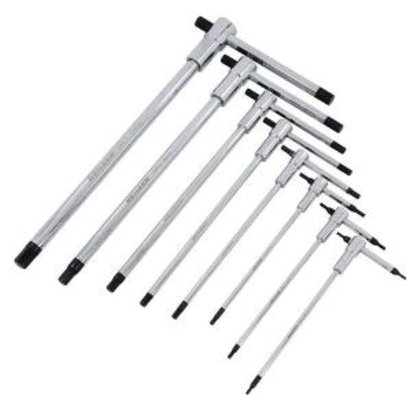 Neilsen 8pcs Long Sliding T-handle Allen Hex Key Wrench Set 2-10mm T Handle Keys