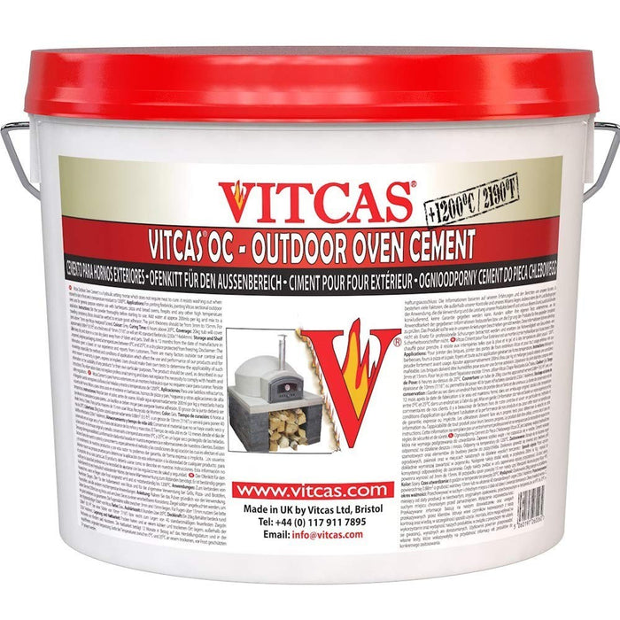 VITCAS 10kg OC-Outdoor Oven Cement – High-Temperature Pizza Ovens, Chimneys, ect