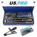 US PRO 24pc 1/4 Dr 6 Point Metric Socket Set 4 - 13mm 3253