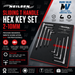 Neilsen 8pcs Long Sliding T-handle Allen Hex Key Wrench Set 2-10mm T Handle Keys
