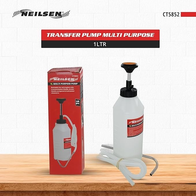 Neilsen Multi Purpose Mini Pump 1L Capacity Engilne Transmission Brake Fluid Oil
