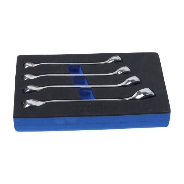 US PRO INDUSTRIAL Flare Nut Spanner Set Brake Fuel Pipe Wrench 9mm-15mm 2289 4pc