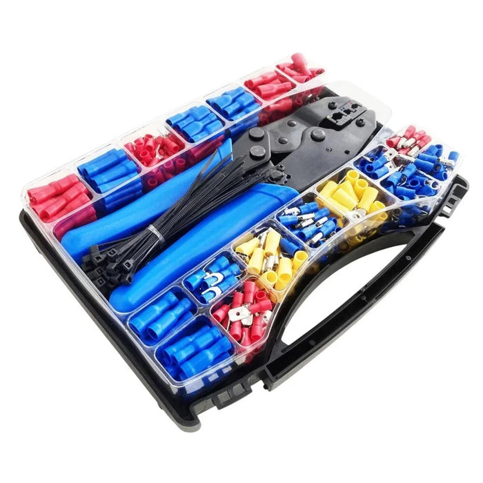 Ratchet Crimping Tool Wire Crimp Terminals Insulated Electrical Connectors 552pc