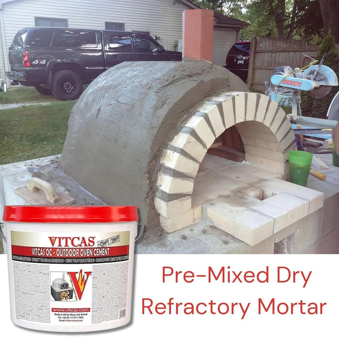 VITCAS 10kg OC-Outdoor Oven Cement – High-Temperature Pizza Ovens, Chimneys, ect