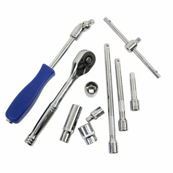 US PRO Tools 43pc 1/4" dr Metric & AF, Imperial Socket Set, Ratchet, Bars, 3539