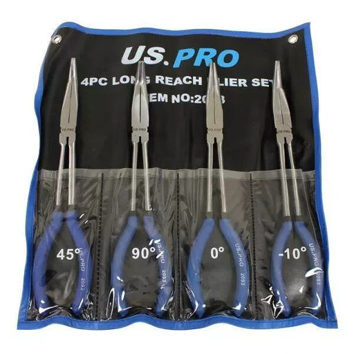 US PRO 4pc 285mm Long Reach Nose Pliers, Plier Set 2093