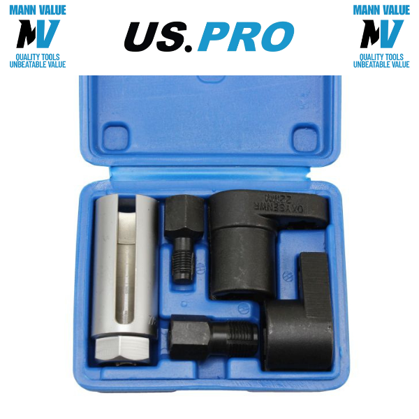 US PRO Tools 5pc Oxygen Lambda Sensor Socket, Sockets & Thread Chaser Set, 7062