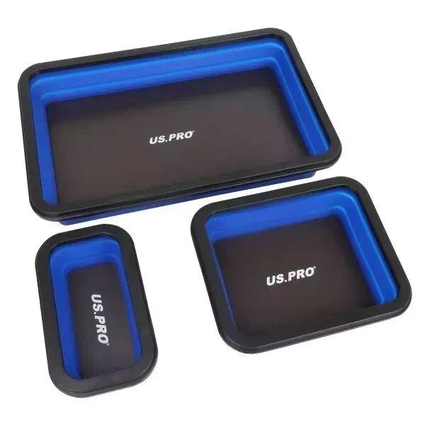 US PRO Magnetic Parts Tray 3pcs Heavy Duty Magnet Tool Organizer Holder Set 6892