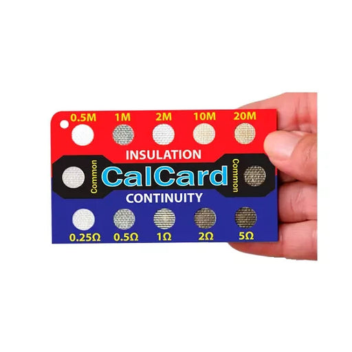 CalCard Resistance Calibration Checkbox - Insulation/Continuity Tester Calibrate