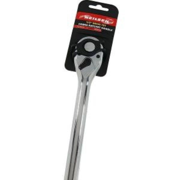Neilsen Extra Long Reach Socket Ratchet Quick Release 72 Teeth 609mm 1/2"