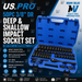 US PRO 50pc Socket Set Metric & Imperial Sizes 3/8" Impact Shallow/Deep Sockets