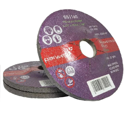 115mm Grinding Discs (4.5") Parweld metal grinder discs 115 x 6mm (PACK OF 10)
