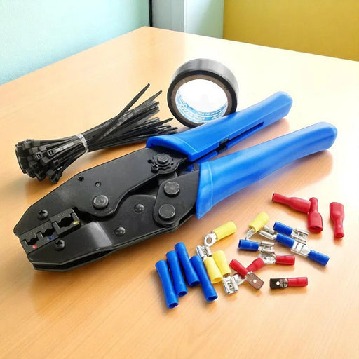 Ratchet Crimping Tool Wire Crimp Terminals Insulated Electrical Connectors 552pc