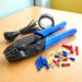 Ratchet Crimping Tool Wire Crimp Terminals Insulated Electrical Connectors 552pc