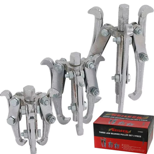 3 Piece 3 leg Bearing Gear Hub Puller Set Internal External Reversible 3" 4" 6" 