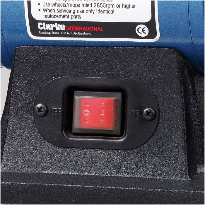 Clarke CBB200 370W 8'' Bench Buffer/ Polisher (230V)