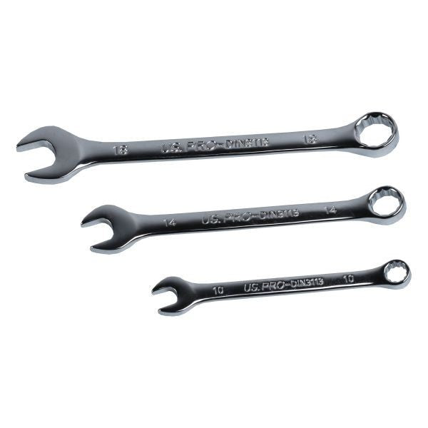US PRO Tools 12pc Combination Spanner Set Metric 8 - 19mm 3234