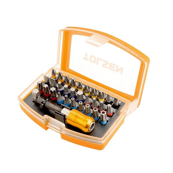 Tolsen 32-Piece Screwdriver Set Bits Holder with Strong Magnet Torx Adaptor Kit