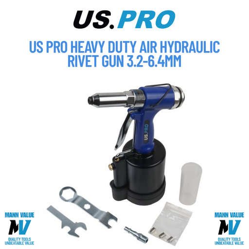 US PRO Heavy Duty Air Hydraulic Rivet Gun Pop Riveter Power Tool 3.2-6.4mm 8226