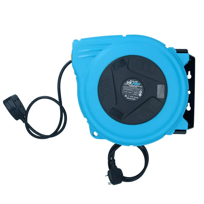 US PRO TOOLS  15mtr Wall Mounted Extension Cable Reel 230V 2300W  2309