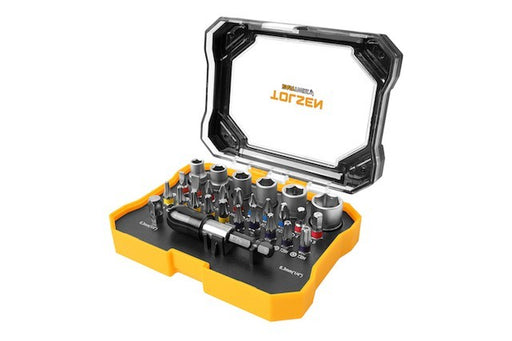 Tolsen Bit and Socket Set 28-Piece 1/4" Screwdriver Bits + 1/4" Sockets 6-13mm