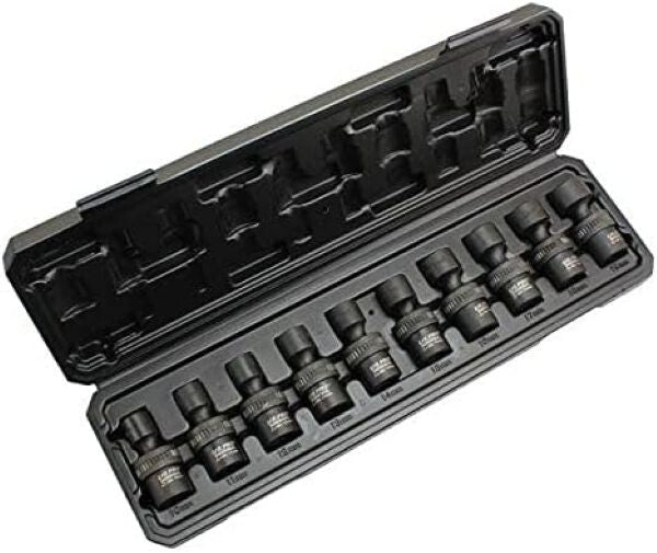 US PRO Industrial 3/8" Drive Swivel Impact Socket Set 10 pcs 3471 Socket Wobble