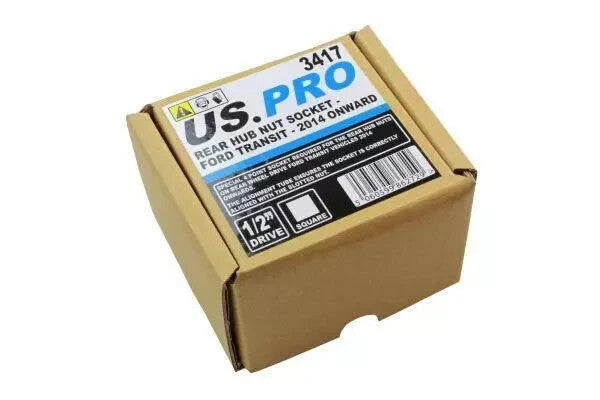 US PRO Tools Ford Transit Impact Rear Hub Nut Socket 4 Point 1/2" DR 3417