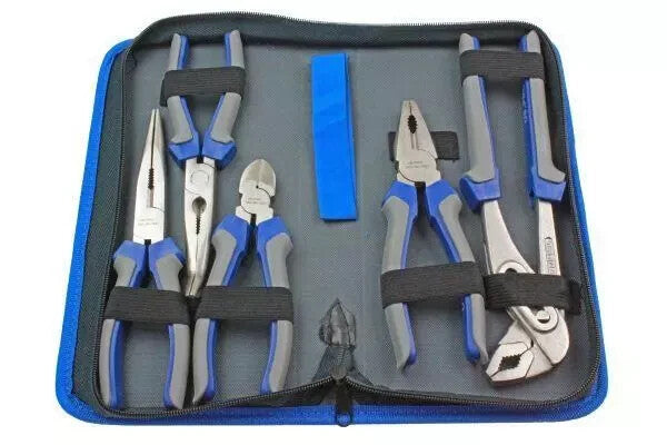 US PRO Tools 5pc Pliers Set combination long bent nose side cutters water pump