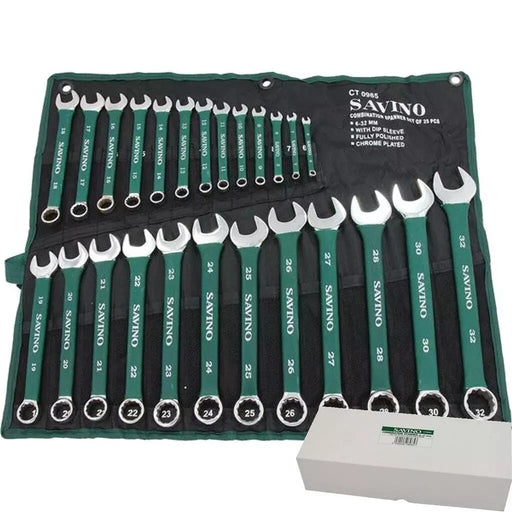 Savino 25pc Combination Metric Combo Spanner Set 6-32 mm Garage Tool Set #CT0985
