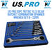 US PRO 20pc Metric Flex Head Ratchet Spanner / Wrench Set Gear Ratchet 8 - 32mm
