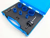 Hole Saw Set 9 Piece Electricians Bi-Metal 18-51mm Steel Aluminium PVC Wood