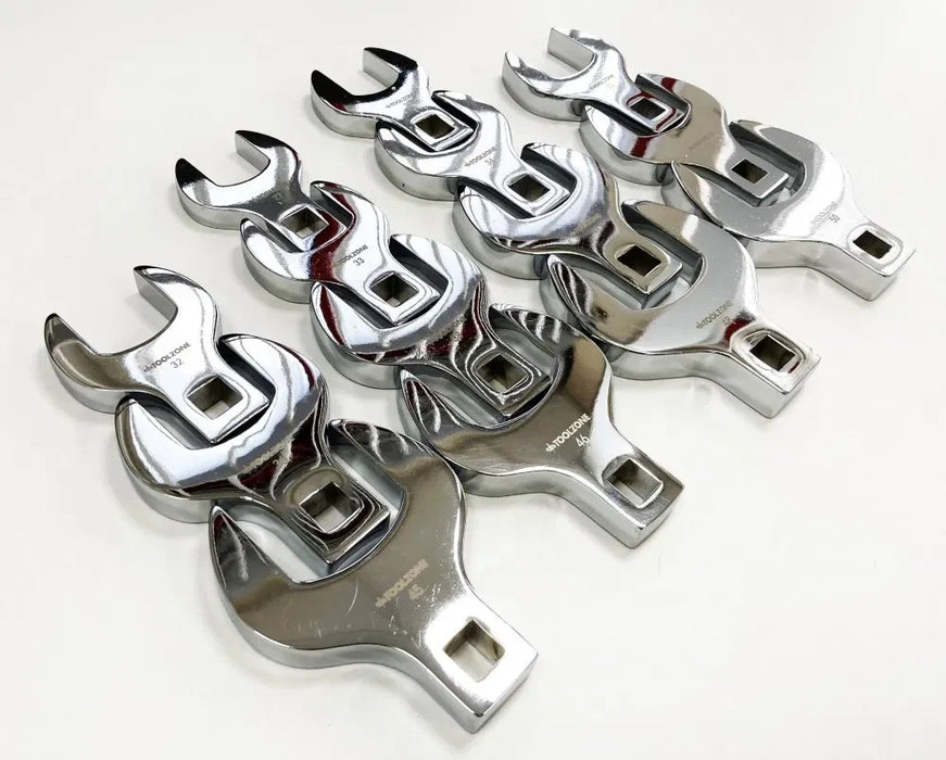 14pc Extra Large Crows Foot Feet 1/2" Nut Spanners Wrenches 27 - 50 mm