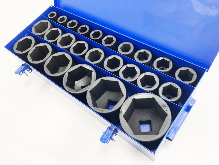 1" Deep Impact Socket Set - Sockets from 17mm - 75mm  Jumbo Socket Set 25 Piece