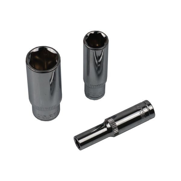 US PRO 13pc 1/4" dr Deep Sockets 4 - 14mm Single Hex 6 Point 1388