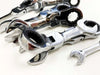 Flexi Head Stubby Ratchet Spanner Set 8-19mm Flexible Ratchet Combination Wrench
