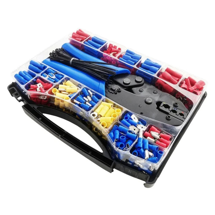 Ratchet Crimping Tool Wire Crimp Terminals Insulated Electrical Connectors 552pc