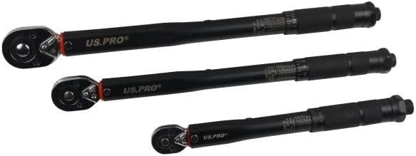 US PRO 3pc Calibrated Torque Wrench Set 2-230nm (1.5-169.5ft-lb) 6936