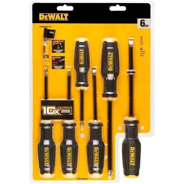 Dewalt DWHT62056-0 Full Fit Screwdriver Set, 6 Piece DHT062056