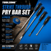 Strike Through Cap Pry Bar Set 4 Piece Heavy Duty Soft Grip Handle Prying Bars