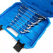 AF Ratchet Spanner Set Flexi Head Imperial Combination Open Ring 8 Pc Tool SAE