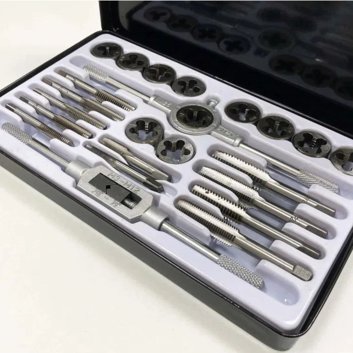 24pc Imperial Tap and Die Set Alloy Steel With Storage Case UNF (AF) and UNC
